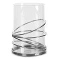 Świecznik dekoracyjny NALA z metalu ze szklanym kloszem - ∅ 13 x 18 cm - transparentny 2