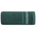 Ręcznik TESSA z bordiurą w cętki inspirowany dziką naturą - 50 x 90 cm - ciemnozielony 3