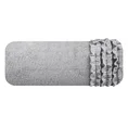 Ręcznik zdobiony falbankami - 50 x 90 cm - srebrny 3