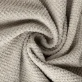 Ręcznik z welurową bordiurą przetykaną błyszczącą nicią - 70 x 140 cm - beżowy 5