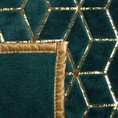 Miękka narzuta o strukturze futra z błyszczącym geometrycznym nadrukiem - 200 x 220 cm - turkusowy 3