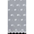 Tkanina firanowa żakardowa z motywem liści - 180 cm - biały 8