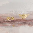 Obraz ILLUSION 4 abstrakcyjny ręcznie malowany na płótnie w złotej ramce - 60 x 80 cm - różowy 2