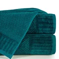 ELLA LINE Ręcznik MIKE w kolorze turkusowym, tkany w krateczkę z welurowym brzegiem - 50 x 90 cm - turkusowy 1