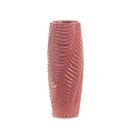 Wazon ceramiczny SENA z wytłaczanym wzorem - ∅ 12 x 30 cm - różowy 2