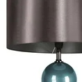 Lampa stojąca MERRY z podstawą łączącą szkło i metal z welwetowym abażurem - ∅ 46 x 157 cm - ciemnoturkusowy 2