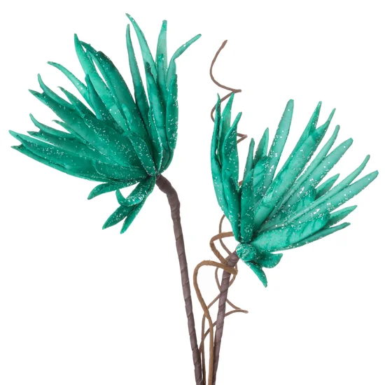 Kwiat sztuczny dekoracyjny z pianki foamiran - 83 cm - turkusowy