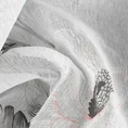 Firana  BESSY z matowej etaminy z kwiatowym motywem - 350 x 250 cm - biały 8