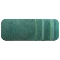 Ręcznik POLA z żakardową bordiurą zdobioną stebnowaniem - 70 x 140 cm - butelkowy zielony 3