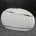 Wazon ceramiczny o nowoczesnym kształcie biało-srebrny - 29 x 7 x 17 cm - biały 1
