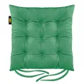 Dwustronna welwetowa poduszka siedziskowa na krzesło z dziewięcioma pikowaniami, gramatura 300 g/m2 - 40 x 40 x 6 cm - zielony 2