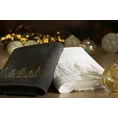 Ręcznik świąteczny SANTA 21bawełniany z haftem z choinkami i drobnymi kryształkami - 50 x 90 cm - stalowy 7