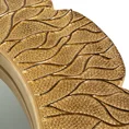 Lustro w ceramicznej złotej ramie z wytłoczeniami - ∅ 70 x 5 cm - złoty 6