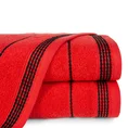Ręcznik z bordiurą w formie sznurka - 70 x 140 cm - czerwony 1
