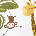 DESIGN 91 Komplet pościeli dziecięcej GIRAFFE z bawełny z motywem małpek i żyrefek - 140 x 200 cm - wielokolorowy 7