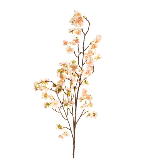KWIAT JABŁONI, gałązka, kwiat sztuczny dekoracyjny - ∅ 3 x 105 cm - jasnoróżowy