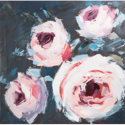 Obraz ROSES 2 ręcznie malowany na płótnie Obraz ROSES 2 ręcznie malowany na płótnie - 80 x 80 cm