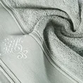 Ręcznik z bordiurą zdobioną ornamentowym haftem - 50 x 90 cm - srebrny 3