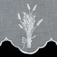 Tkanina firanowa zazdrostka z etaminy z haftem lawendy - 70 cm - biały 6