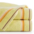 Ręcznik z delikatnym ozdobnym stebnowaniem - 50 x 90 cm - żółty 1