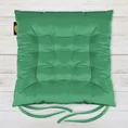 Dwustronna welwetowa poduszka siedziskowa na krzesło z szesnastoma pikowaniami, gramatura 260 g/m2 - 40 x 40 x 6 cm - zielony 1