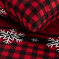Komplet pościeli świątecznej RUDOLF 02 z wysokiej jakości satyny bawełnianej z motywem kraty - 160 x 200 cm - czerwony 5