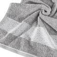 Ręcznik bawełniany z geometrycznym wzorem - 50 x 90 cm - srebrny 5