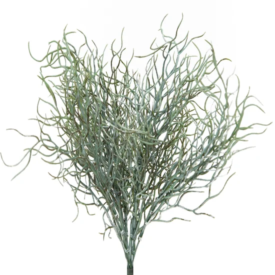 TRAWA OZDOBNA bukiet, kwiat sztuczny dekoracyjny - dł. 37 cm dł. liści 24 cm - zielony