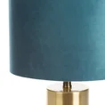 Lampa stołowa AMARA z welwetowym abażurem - 27 x 27 x 43 cm - turkusowy 2
