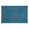 Lekki, chłonący wodę dywanik łazienkowy CALEB z bawełny zdobiony pasem wzoru w krateczkę - 50 x 70 cm - niebieski 2