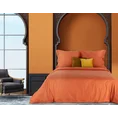 TERRA COLLECTION Komplet pościeli MOROCCO 2 z bawełny z ozdobną kantą i lamówką na poduszkach - 160 x 200 cm - ciemnopomarańczowy 10