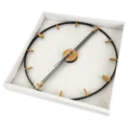 Dekoracyjny zegar ścienny z metalu w nowoczesnym minimalistycznym stylu - 80 x 5 x 80 cm - czarny 5