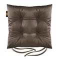 Dwustronna welwetowa poduszka siedziskowa na krzesło z czterema pikowaniami, gramatura 260 g/m2 - 40 x 40 x 8 cm - brązowy 2