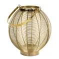 Lampion dekoracyjny MELA złoty z metalu - ∅ 27 x 29 cm - złoty 2