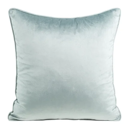 Dwukolorowa poszewka MEL z welwetu z ozdobną wypustką na brzegach Dwukolorowa poszewka MEL z welwetu z ozdobną wypustką na brzegach - 40 x 40 cm