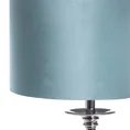 Lampka stołowa MONIK z kryształową podstawą i welwetowym abażurem - ∅ 30 x 53 cm - niebieski 2