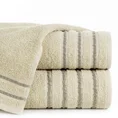 Ręcznik klasyczny JASPER z bordiurą podkreśloną delikatnymi beżowymi paskami - 50 x 90 cm - beżowy 1