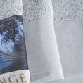 EWA MINGE Komplet ręczników AISHA w eleganckim opakowaniu, idealne na prezent! - 2 szt. 50 x 90 cm - srebrny 4