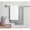 Ręcznik LUGO z włókien bambusowych i bawełny z melanżową bordiurą w stylu eko - 70 x 140 cm - biały 4