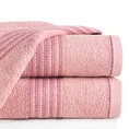 Ręcznik bawełniany z ozdobnym stebnowaniem - 70 x 140 cm - liliowy 1