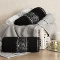 Ręcznik NIKOLA z ozdobną żakardową bordiurą - 70 x 140 cm - czarny 4
