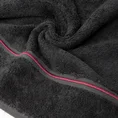 Klasyczny ręcznik BAMBO z paskiem - 50 x 90 cm - czarny 5
