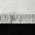 Koc DUO dwukolorowy bawełniano-akrylowy  z frędzlami, dwustronny - 150 x 200 cm - biały 3
