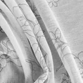 Zasłona FIORE z półprzezroczystej matowej tkaniny z graficznym kwiatowym motywem - 140 x 250 cm - biały 12
