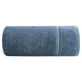 Ręcznik SALADO o ryżowej strukturze ze stebnowaniem i welwetową bordiurą - 50 x 90 cm - niebieski 3