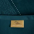 EWA MINGE Ręcznik KARINA w kolorze turkusowym, zdobiony aplikacją z cyrkonii na miękkiej szenilowej bordiurze - 70 x 140 cm - turkusowy 6