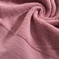 Ręcznik STELLA z bawełny z żakardową bordiurą z drobnymi punkcikami - 70 x 140 cm - pudrowy róż 5