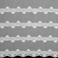 Tkanina firanowa aden z ornamentowym haftem wykonanym nicią kordonkową - 290 cm - biały 4