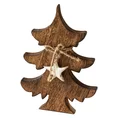 Figurka świąteczna drewniana choinka w stylu eko - 18 x 3 x 25 cm - brązowy 3