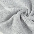 REINA LINE Ręcznik z bawełny zdobiony wzorem w zygzaki z gładką bordiurą - 30 x 50 cm - srebrny 5